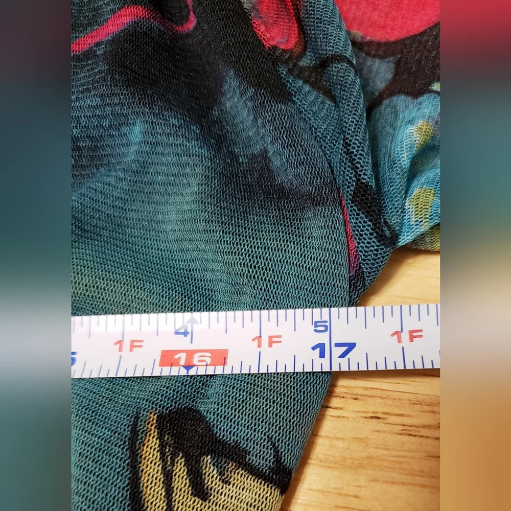 Floral Watercolor Wrap Blouse - Picture 4 of 4